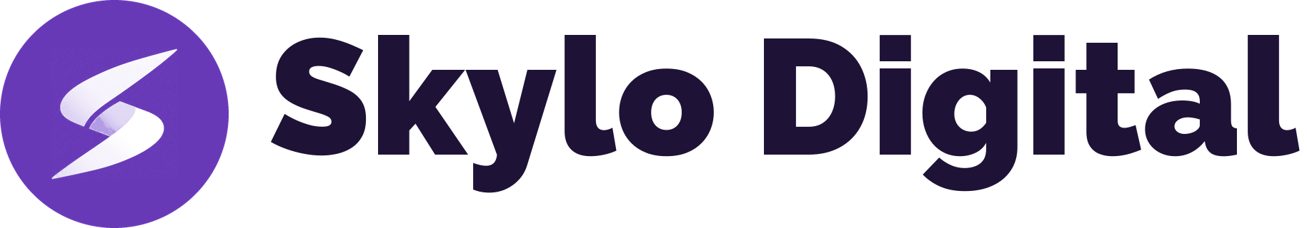 Skylo Digital logo, dark text